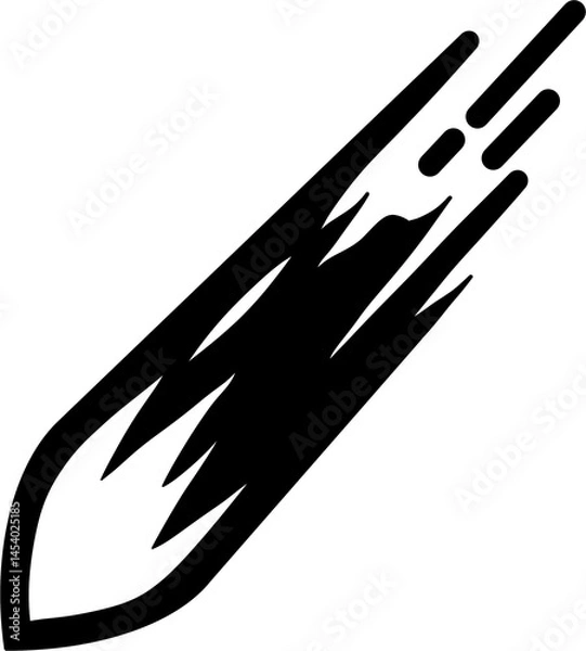Fototapeta Meteor icon illustration