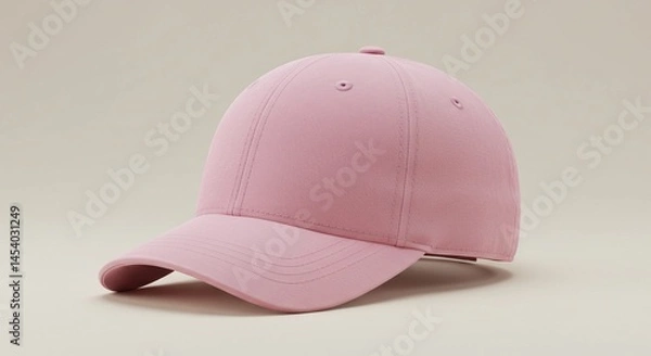 Fototapeta Blank pink cap mockup for design presentation	