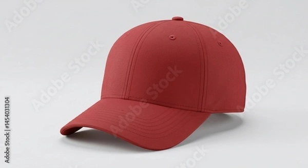 Fototapeta red green cap mockup for design presentation	