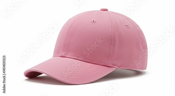 Fototapeta Blank pink cap mockup for design presentation	