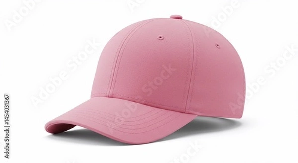 Fototapeta Blank pink cap mockup for design presentation	