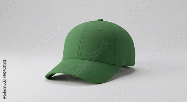 Fototapeta Blank green cap mockup for design presentation	
