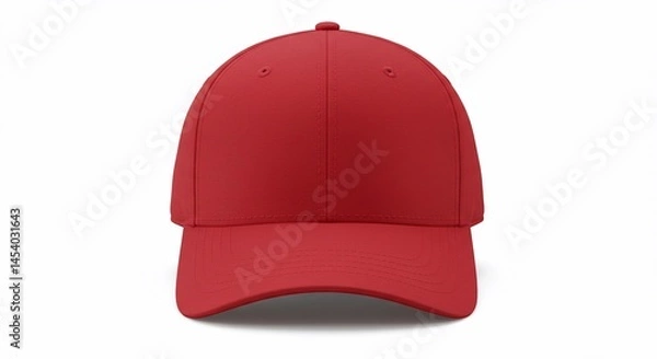 Fototapeta red green cap mockup for design presentation	