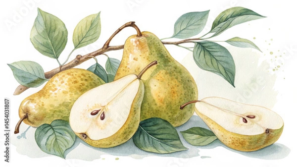 Obraz pear with leaves