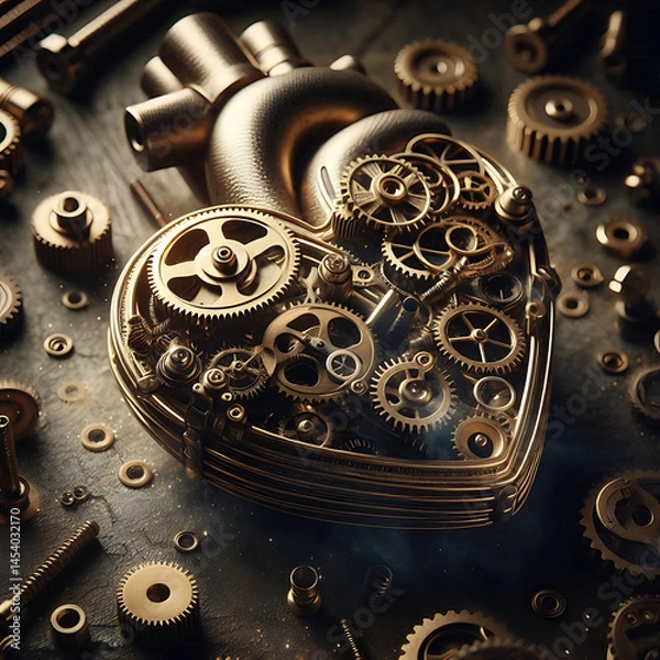 Obraz old clock mechanism