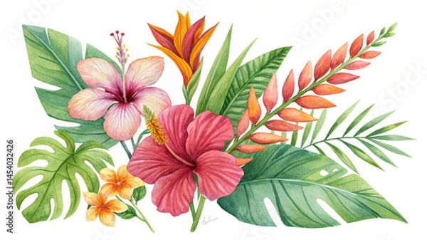 Obraz red and yellow flowers