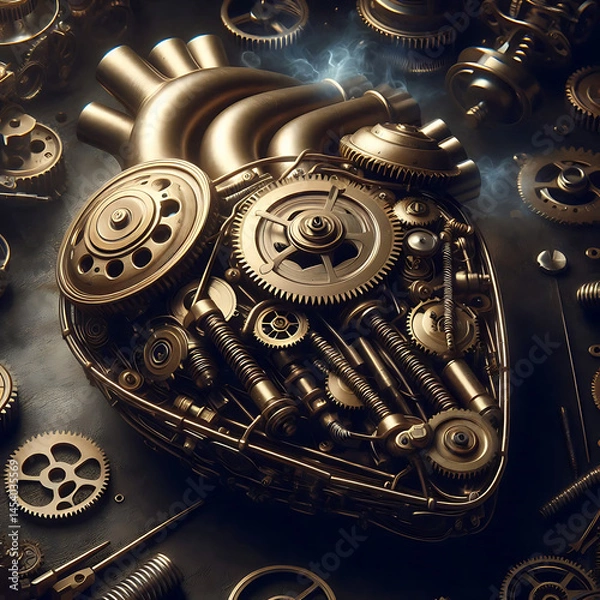 Obraz old clock mechanism