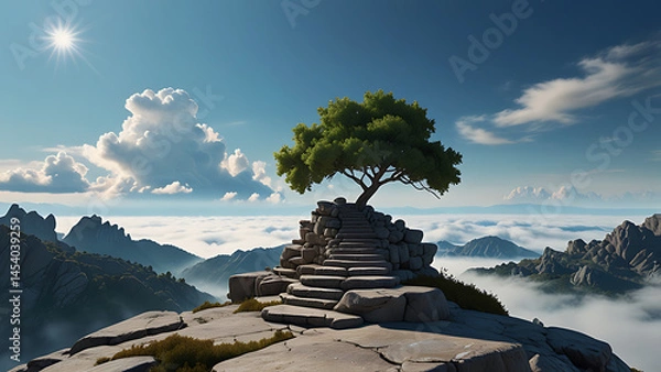 Obraz mountain landscape with blue sky