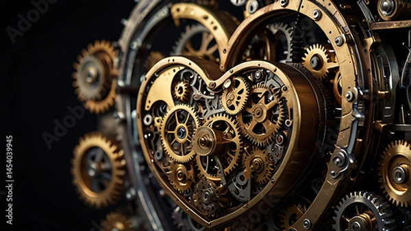 Obraz old clock mechanism