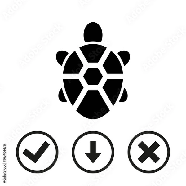 Obraz turtle icon stock vector illustration flat design
