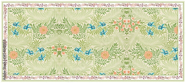 Obraz Dupatta Design Vector File Template 