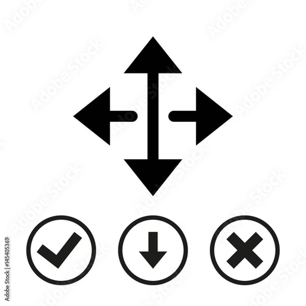 Obraz arrow icon stock vector illustration flat design