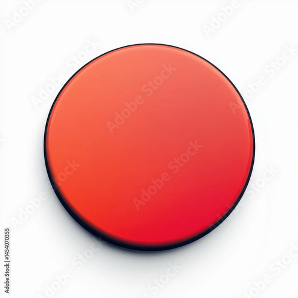 Fototapeta red round button