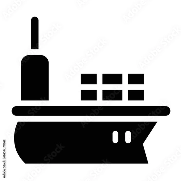 Obraz Boat Cargo Ship Glyph Icon