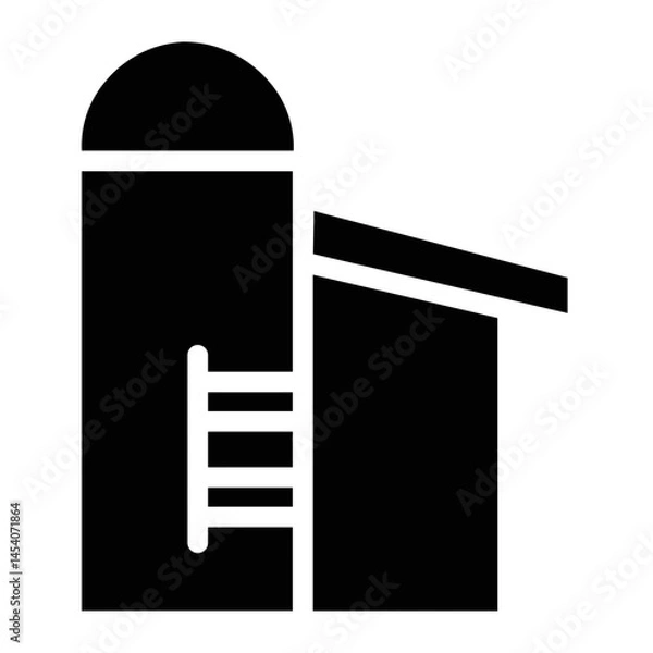 Obraz Container Grain Silo Glyph Icon