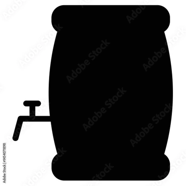 Obraz Drum Keg Barrel Glyph Icon