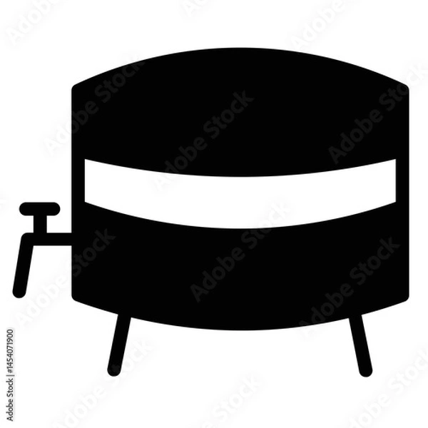 Obraz Drum Keg Barrel Glyph Icon