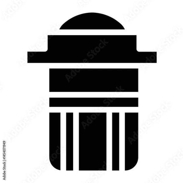 Obraz Garbage Trash Bin Glyph Icon