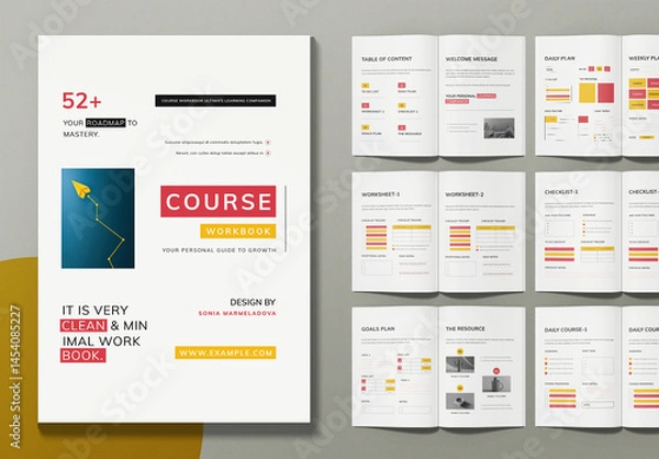 Obraz Course Workbook Template Layout