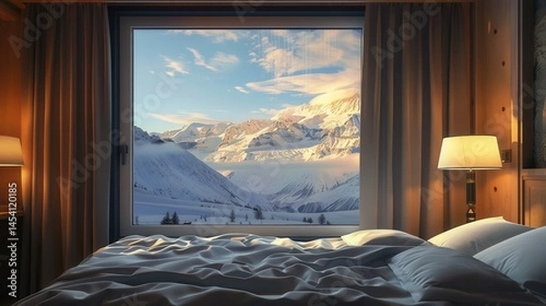 Obraz hotel room with bed