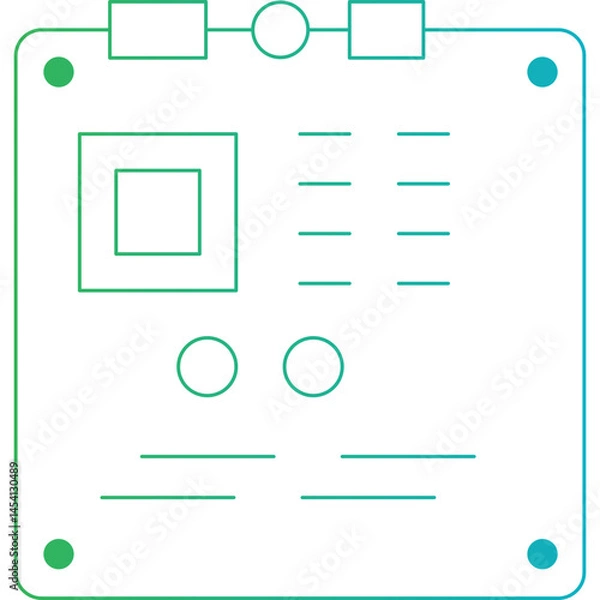Fototapeta Clipboard icon single vector illustration