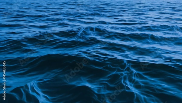 Obraz view of dark blue ocean waves