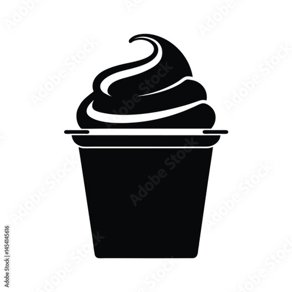 Fototapeta vector illustration of ice cream cup