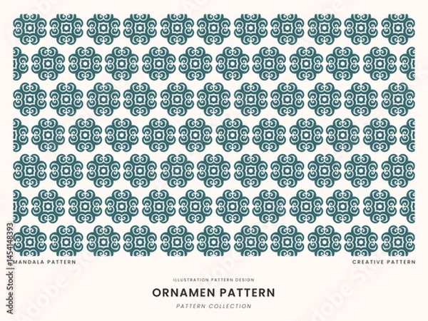 Obraz Seamless Abstract Mandala Pattern Geometric Ornamental Tile Design