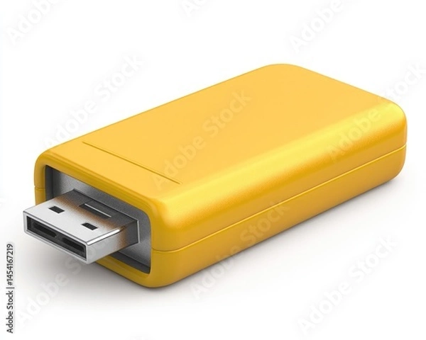 Obraz Bright yellow USB flash drive