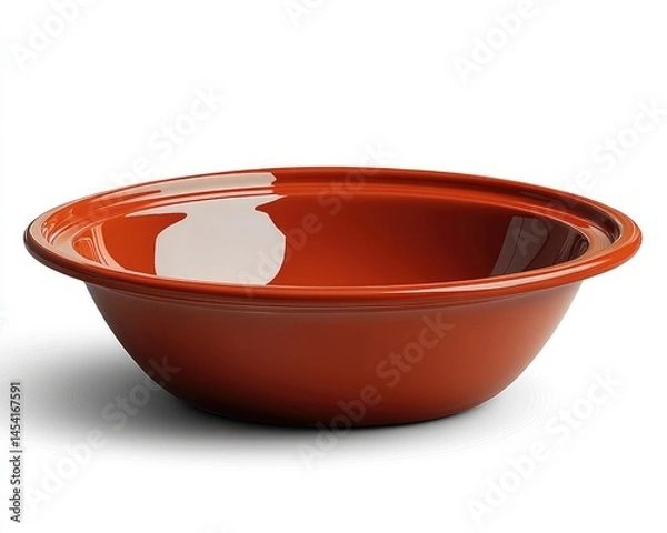 Obraz Empty terracotta-colored bowl