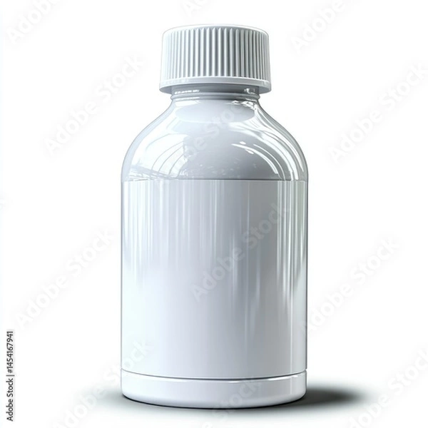 Obraz Empty white medicine bottle