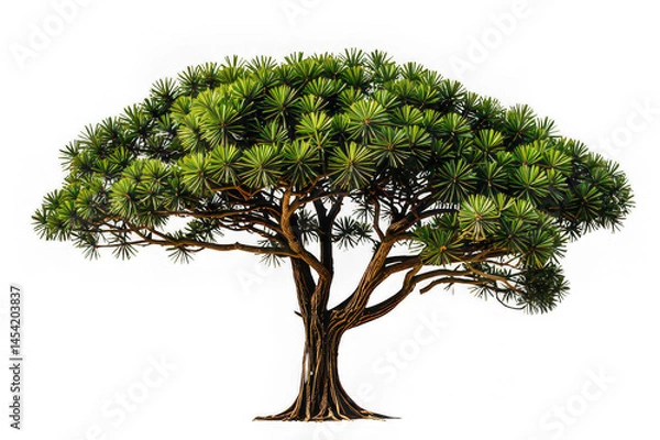 Fototapeta Quiver Tree Isolated on White Background for Stock Photography

