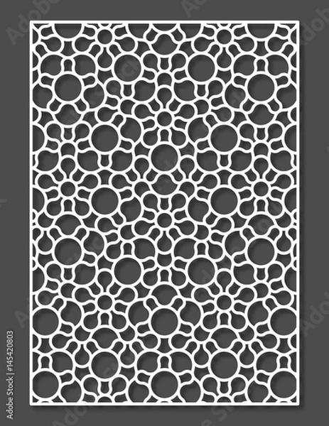 Obraz Penrose tiling stile laser cutting panel. Vector geometric ornament.