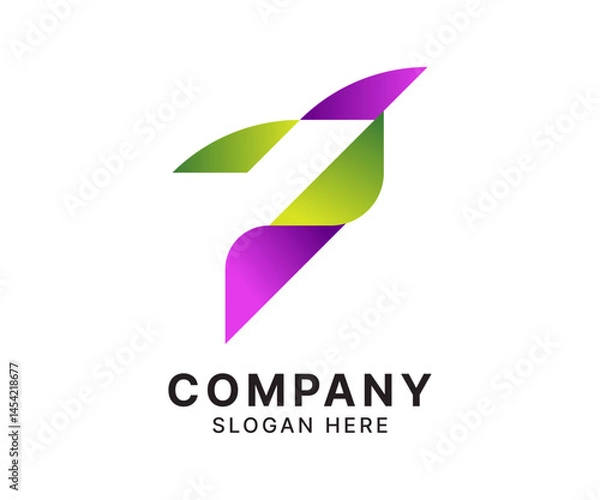 Obraz Abstract colorful geometric vector logo template design.