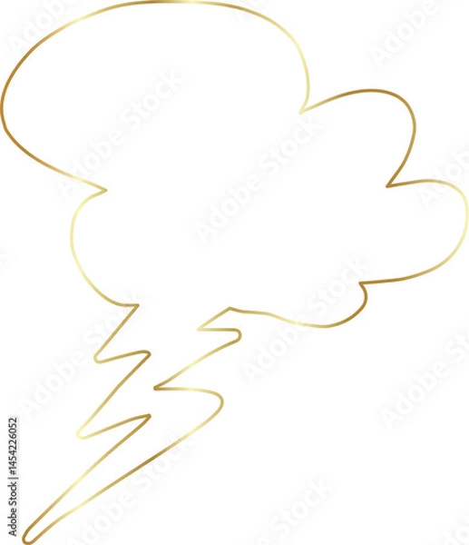 Fototapeta Golden speech bubble luxury icon, dialogue, text, chat