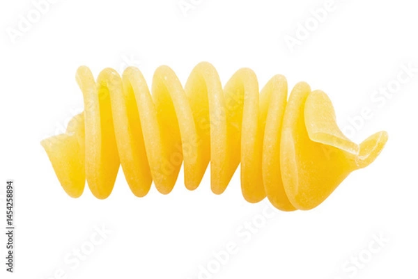 Obraz Pasta close-up. Fusilli spirale , isolated on white background. Full depth of field.