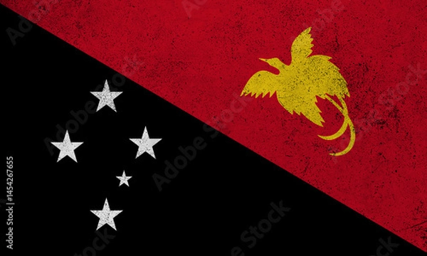 Fototapeta Flag Papua New Guinea grunge texture