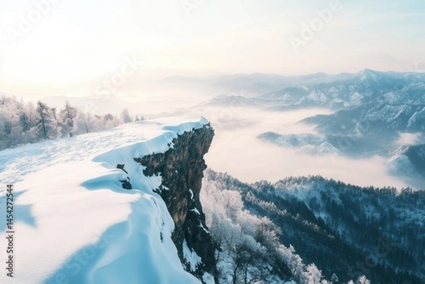 Fototapeta snow covered mountains