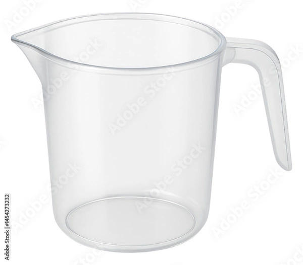 Obraz Clear Plastic Pitcher Jug for Kitchen or Bathroom Use Ideal for Water or Drinks