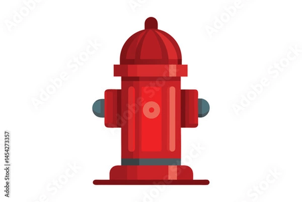 Obraz 3d vector fire hydrant realistic illustration isolated on white background