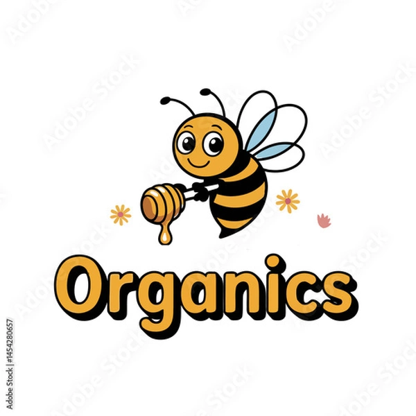 Obraz bee and honey logo vector 