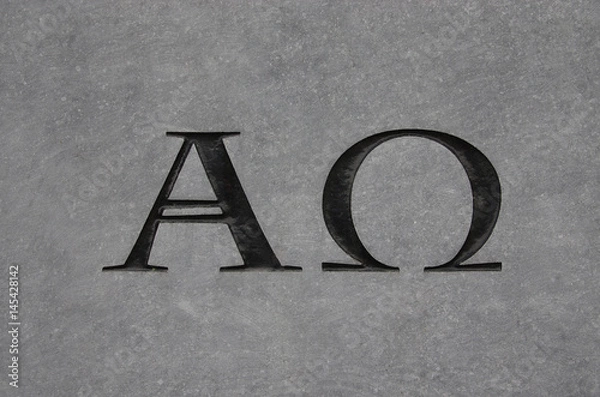Obraz Alpha and Omega in stone