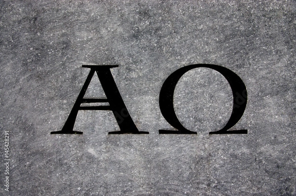 Obraz Alpha and Omega in stone