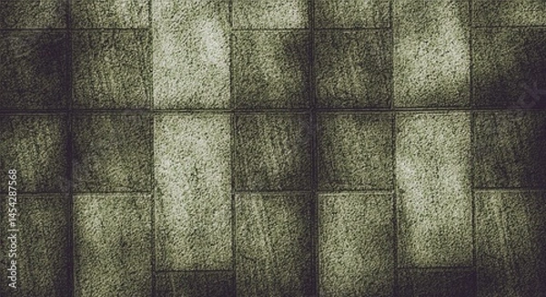 Fototapeta Old and rough stone tile or slab texture background. The texture is rough and has intricate shadows, giving a raw and strong feeling. Suitable for use as a background in vintage, dystopian designs.