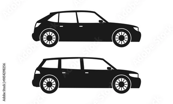 Obraz Set of hatchback minivan car ...