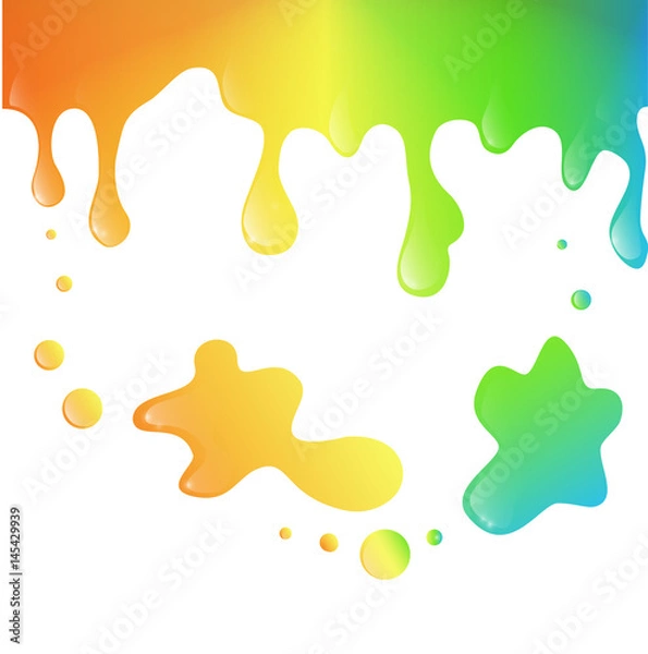 Fototapeta Bright splash rainbow sweet background design