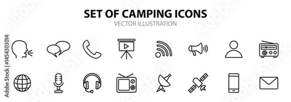 Fototapeta Communication icon set
