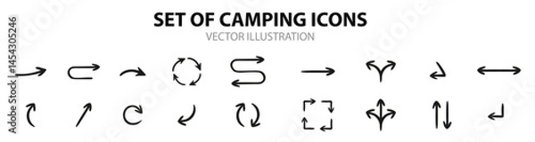 Fototapeta Hand Drawn Arrow Collection