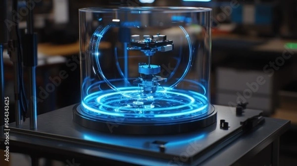 Fototapeta Advanced 3D printed model in display case