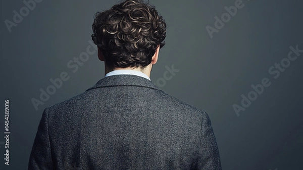 Obraz Thoughtful professional in casual attire, embodying creativity and focus.
